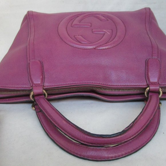 GUCCI PEBBLED CALFSKIN SMALL SOHO TOP HANDLE BAG-100% AUTHENTIC - Picture 15 of 16